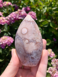 Pink Amethyst Druzy Flame