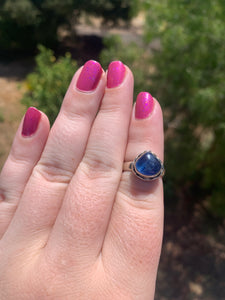 Blue Kyanite Sterling Silver Ring Size 5.5