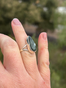 Seraphinite Teardrop Ring Size