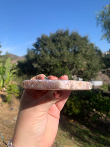 Pink Amethyst Heart on Stand