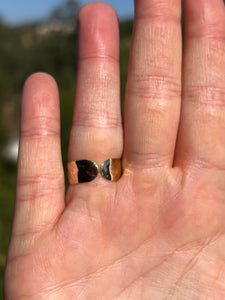 Honey Citrine Gold Electroformed Ring 6+