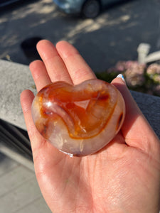 Carnelian Puffy Heart