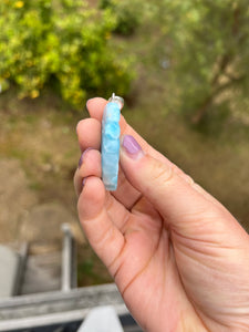 Larimar Wing Sterling Silver Pendant