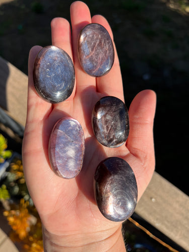 Gem Lepidolite Mini Palm Stones Intuitively Selected