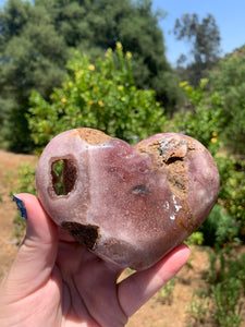 Lavender Pink Amethyst Druzy Heart on Stand