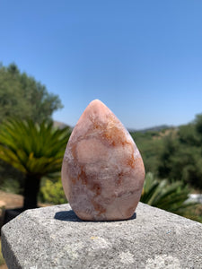 Pink Amethyst Druzy Flame