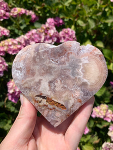 Pink Amethyst Druzy Heart on Stand