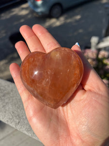 Fire Quartz Puffy Heart