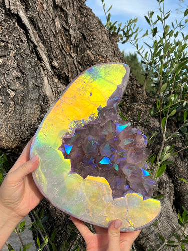 Large Aura Amethyst Slab