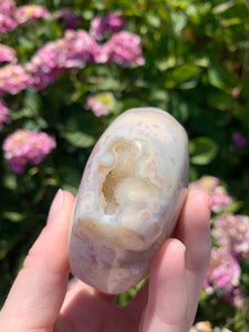 Pink Amethyst Druzy Flame