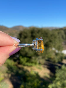 Honey Citrine Ring Size 11