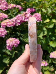 Pink Amethyst Druzy Heart on Stand