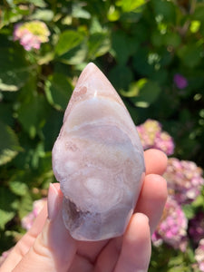 Pink Amethyst Druzy Flame