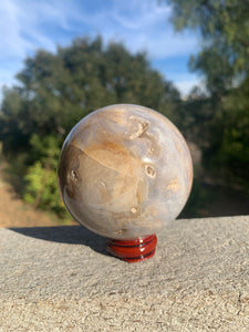 Agate Sphere with Druzy 72mm