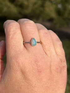 Opal Teardrop Ring Size 9.5