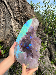 Large Aura Amethyst Slab