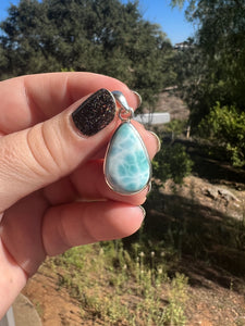 Larimar Tear Drop Sterling Silver Pendant *Variety