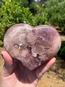 Lavender Pink Amethyst Druzy Heart on Stand