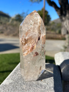 Penetrator Rutilated Quartz Tower w Hematoid Inclusions