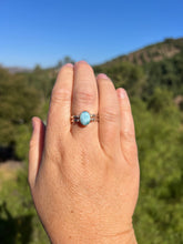 Load image into Gallery viewer, Larimar Amber Reversible Ring Size 8