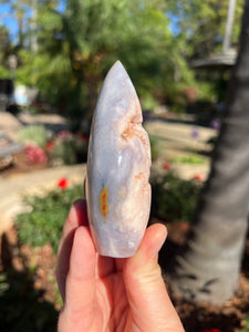 Pink Amethyst Flower Agate Flame