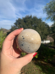 Agate Sphere with Druzy 72mm