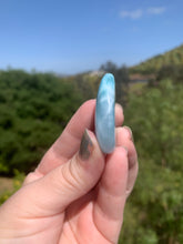 Load image into Gallery viewer, Larimar Rounded Sides Transparent Teardrop