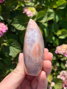 Pink Amethyst Druzy Flame