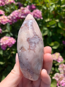 Pink Amethyst Druzy Flame