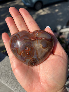 Carnelian Flat Back Heart