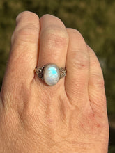 Load image into Gallery viewer, Moonstone Oval Ring Size 9.5