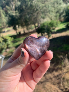 Gem Lepidolite Heart