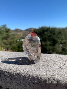 Light Smokey Quartz Flame with Rutile