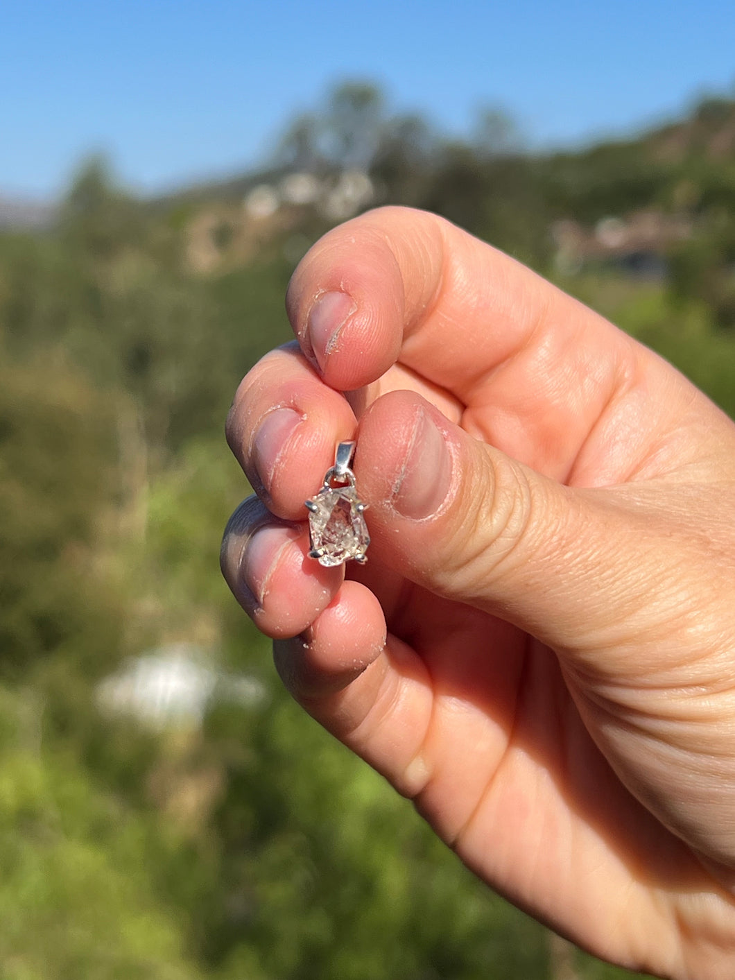 Herkimer Diamond Sterling Pendant