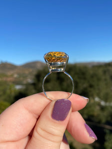 Honey Citrine Ring Size 10