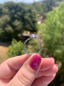 Black Tourmaline Ring Sterling Silver Size 9