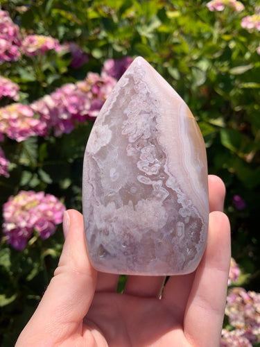 Pink Amethyst Druzy Flame