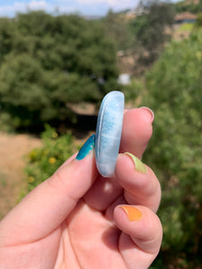 Larimar Shell Cabochon 105X