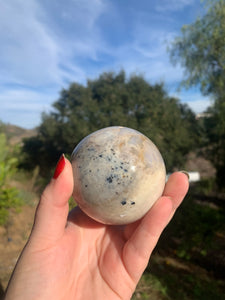 Agate Sphere with Druzy 72mm