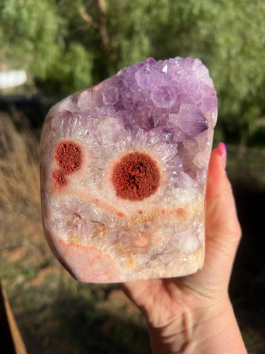 Pink Lavender Amethyst Cutbase