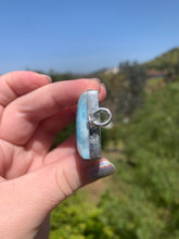 Load image into Gallery viewer, Larimar Sterling Silver Rectangle Pendant