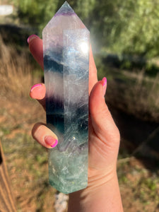 Fluorite Blue & Light Purple Tower