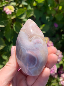 Pink Amethyst Druzy Flame