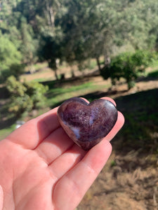 Gem Lepidolite Heart