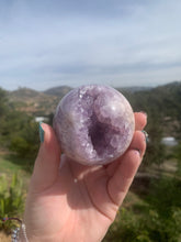 Load image into Gallery viewer, Lavender Pink Amethyst Sphere 69mm