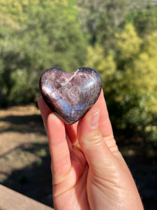 Gem Lepidolite Heart