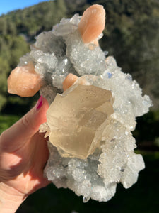 Apophyllite Stilbite Cubic Calcite From India AAA