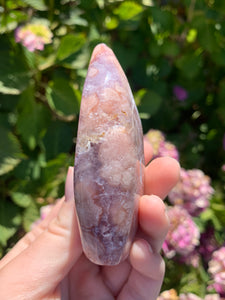 Pink Amethyst Druzy Flame