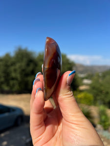 Carnelian Flat Back Heart