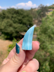 Larimar Fin Standing Carving 45D